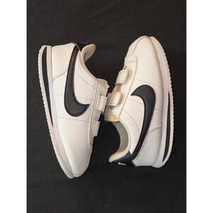 Nike Cortez White Black Toddler Kids Hook and Loop‎ Shoes Size 8c